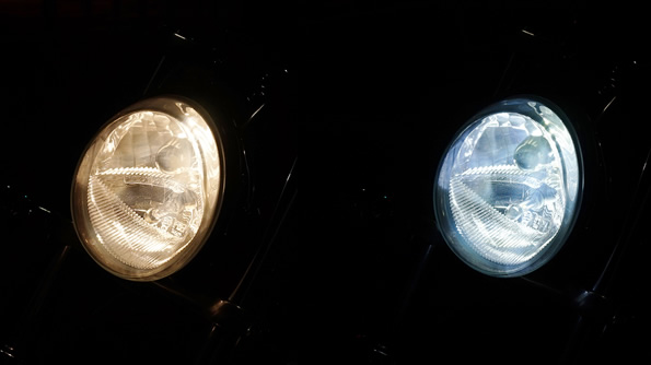 画像・純正バルブとの比較：色